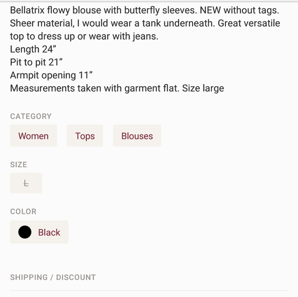 Sheer Butterfly Top - Picture 5 of 5